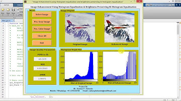 Image Enhancement Using Histogram Equalization and bi-histogram Equalization Matlab Project code