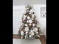Decorate my Christmas tree 2022! White, champagne &amp; brown 🎄#christmastree #christmas
