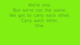 U2 - One - Live at MSG 10-01 (WITH LYRICS)