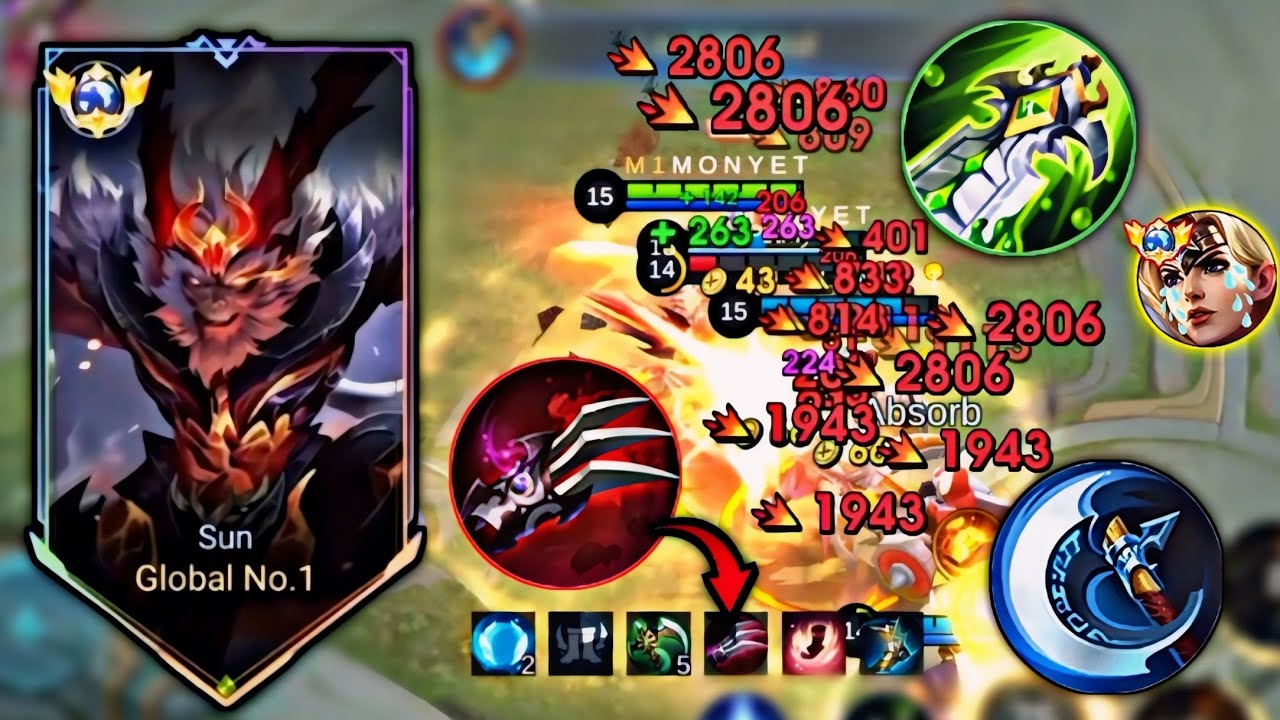 INI DIA BUILD SUN CRITICAL COCOK UNTUK LAWAN HIRO JARAK DEKAT | MOBILE LEGENDS