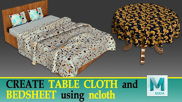 nCloth Maya tutorial | Create Realistic Table cloth using nCloth in Maya | Maya 2023