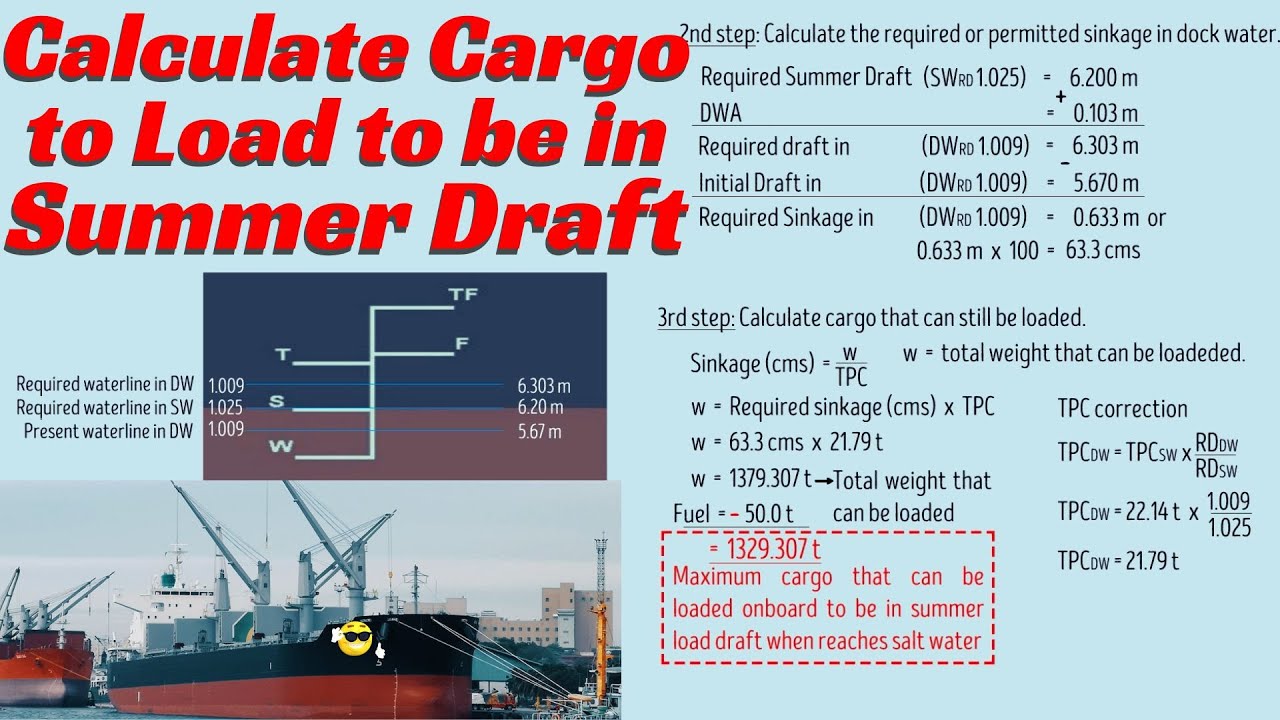 Calculate Cargo To Load 3 Ll Load Line Calculation Ll Dock Water calculate-cargo-to-load-3-ll-load-line-calculation-ll-dock-water