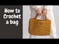 Easy crochet TOTE BAG video tutorial. "Cute bag". Perfect for beginners.