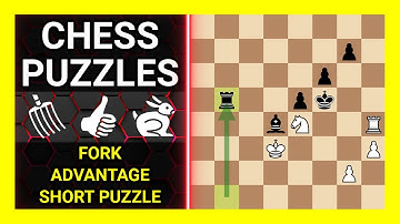 Chess Puzzles to Practice. Themes: Fork, Advantage, Short puzzle. Learn Chess