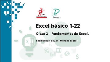 Excel básico 1-22│Clase 2-Fundamentos de Excel│ Centro de Integración Familiar.