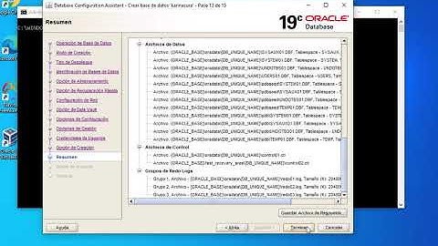 Configuración de una instancia de una base de datos en Oracle con dbca