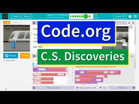 Code.org Lesson 23.6D Collisions | Answer Tutorial | CS Discoveries 3b + AI Discoveries 4b