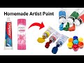 How to make oil paint without food color/DIY homemade oil paint at home/oil color kaise banaya