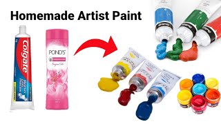 How to make oil paint without food color/DIY homemade oil paint at home/oil color kaise banaya