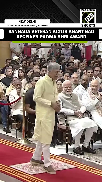 Kannada Veteran Actor Anant Nag receives Padma Bhushan Award from President Droupadi Murmu