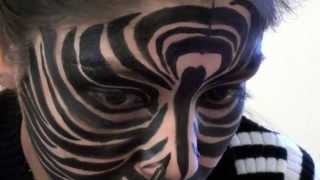 ZEBRA FACE Makeup Tutorial Animal Inspired DRAMATIC makeup for Halloween