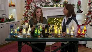 Set of 3 7.5" Starry Night Trees with Sheer Bags by Valerie on QVC