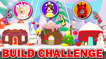 *NEW* Christmas Pudding House BUILD CHALLENGE With FRIENDS In Adopt Me