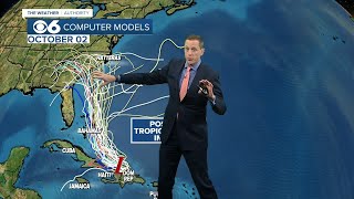 Potential rainfall totals in Virginia from system that could become Imelda