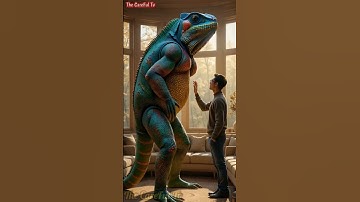 How Chameleons Change Color 😱 #shorts #animals #reptile #dinosaur #color  #chameleon #zoo