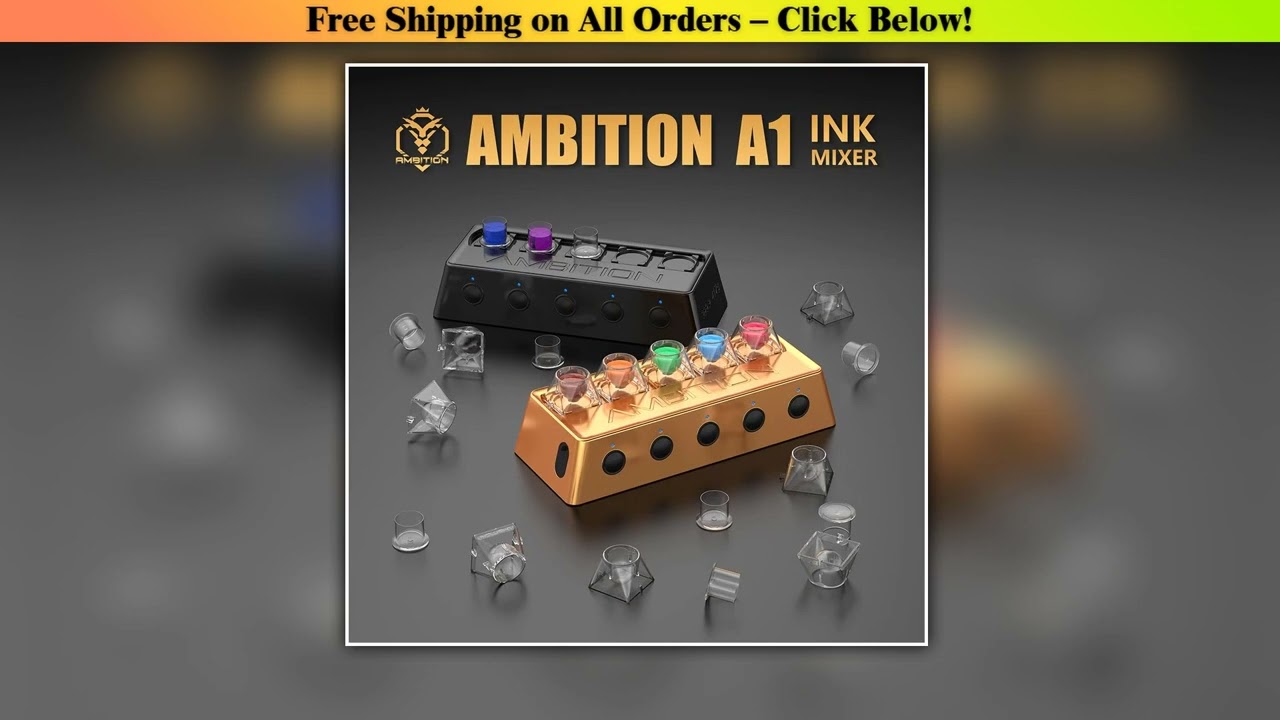 Ambition A1 Wireless Tattoo Ink Mixer Metal Pigment Stirrer Battery 2400mAh 3 levels Adjustable