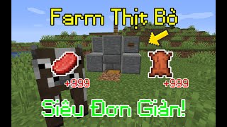 Máy Farm Thịt Bò Đơn Giản Trong 3 Phút!!!|Máy Farm Minecraft #9
