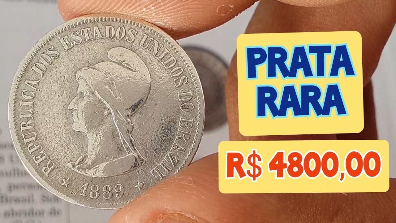 R$ 4,800; Moeda 500 Réis 1889 ficou muito RARAe VALIOSA, olha esses valores.