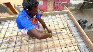 Roofing Technology Of Iron Bars Installation Process Way In Accurately Construction-Sand And Cement
