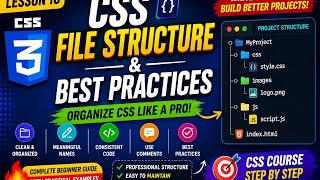 CSS File Structure & Best Practices | Organize CSS Like a Pro | CSS Course Lesson 10