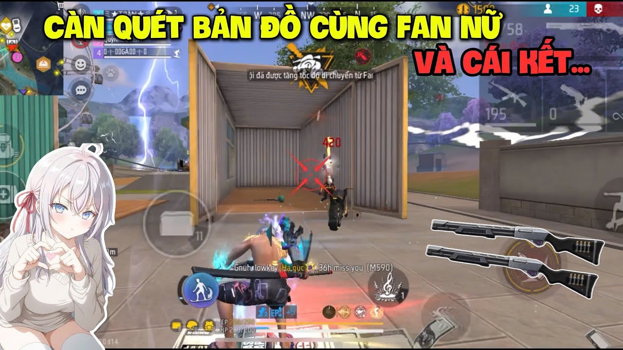 [FreeFire] Quét Sạch Bản Đồ Cùng Fan Nữ Xinh Xắn, Đáng iu, Cute PhôMaiQue |Kan GM