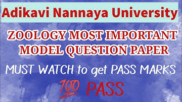 AKNU SEM 1 ZOOLOGY MOST IMPORTANT MODEL QUESTION PAPER VSK