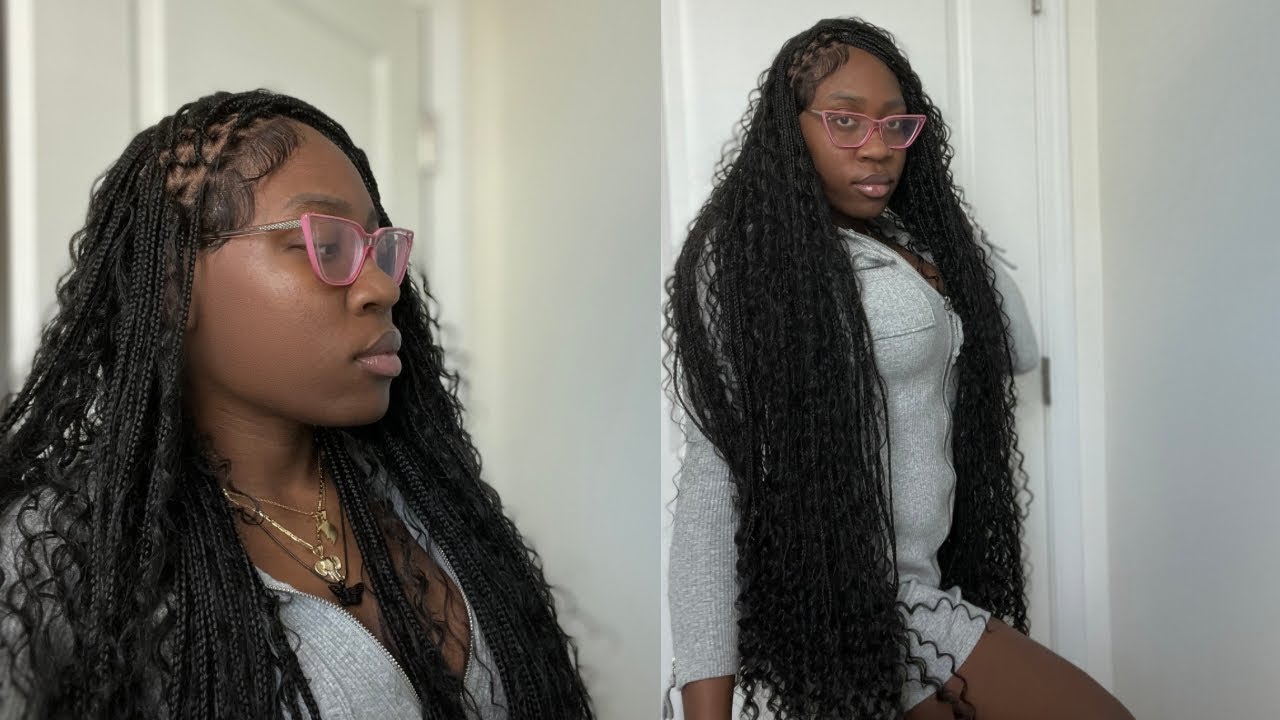 Bohemian Knotless Braided Wig Install 🩵 Ft. Posh Glad Braided Wigs