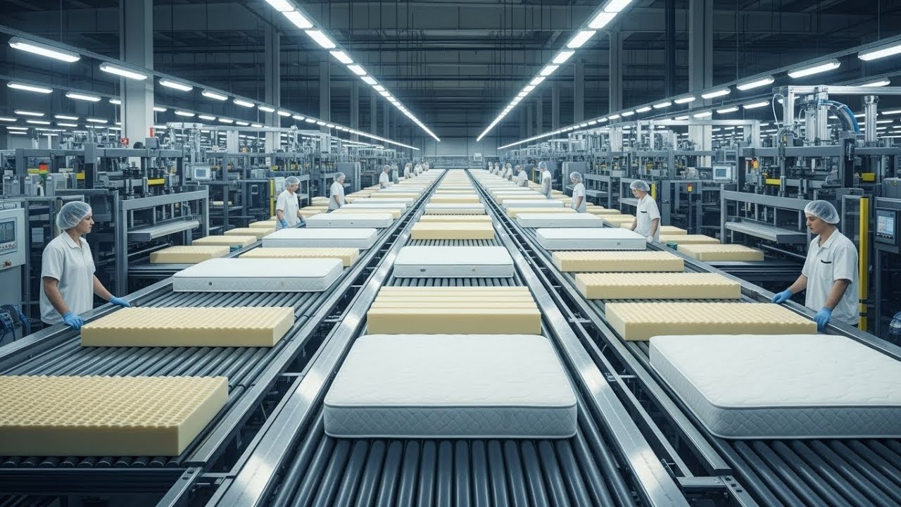 INSIDE a High–Tech Mattress Factory –From Raw Material To Advance Technology Mattresses.