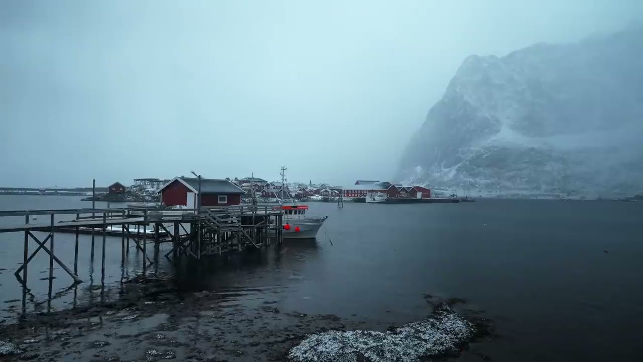 View from Snowfall in the Lofoten Islands