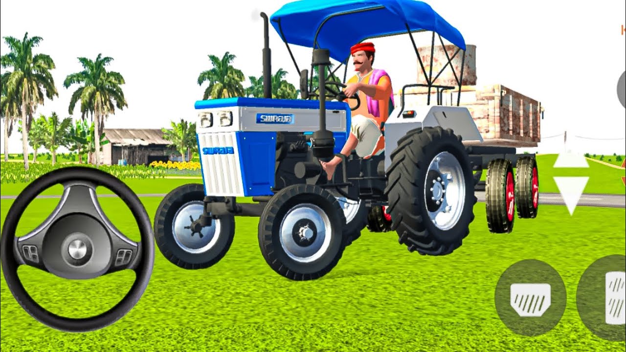 Indian Tractor Driving 3D 9 Swaraj Tractor Driving gadi game