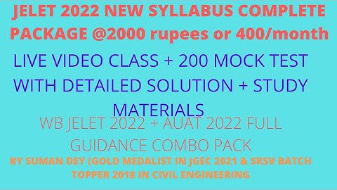 JELET 2022  NEW SYLLABUS DISCUSSION ALONG WITH STRATEGY
