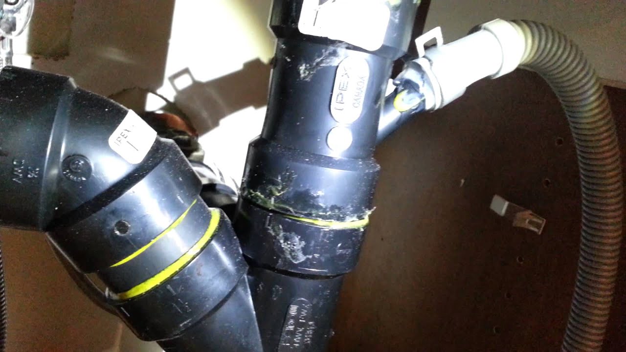 03 16 2015 Water leaking from dishwasher plumbing 3 YouTube