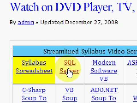 SQL Server Management Studio Video Training Tutorial - FREE