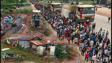 Landfill New Project!!skill Dozer​ KOMATSU Push Soil Clean Garbage Soil into forest​ 100% complete
