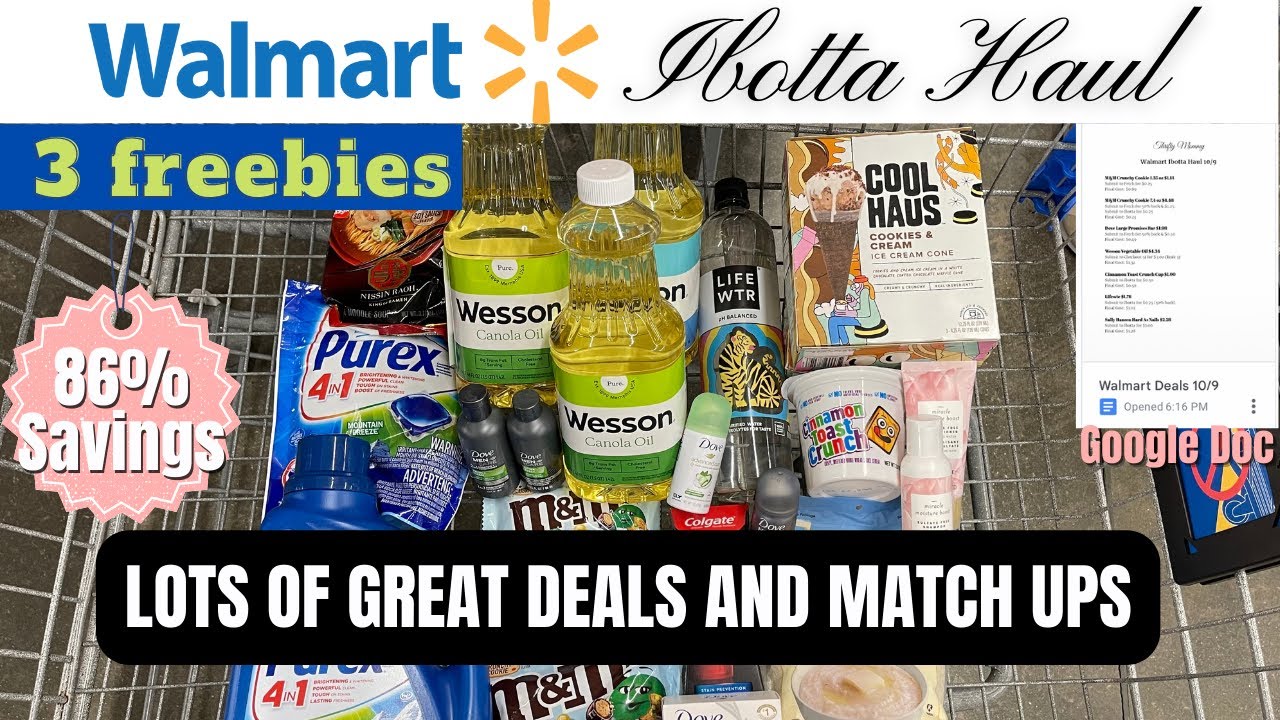 WALMART IBOTTA HAUL 10/9| HOT LAUNDRY DEALS | $80 WORTH FOR $11