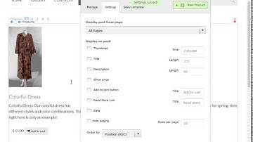 Showcasing your products with the Products module