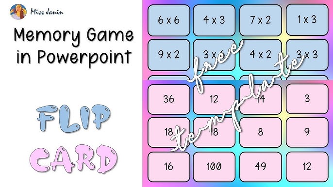 FREE TEMPLATE | Memory Game in Powerpoint | Flip Card - YouTube free-template-memory-game-in-powerpoint-flip-card-youtube