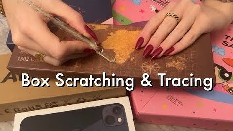 ASMR Box Scratching & Tracing Only! No Tapping, No Talking ᵕ̈