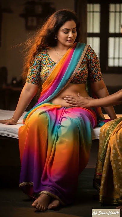 AI Model in Saree Gets VIP Massage Treatment by her maid – Too Real to Be Virtual? 💆‍♀️🎨