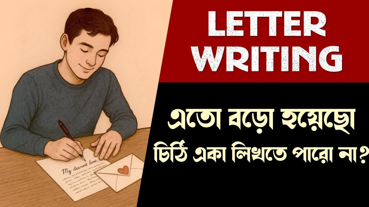 English -এ একা চিঠি লিখতে ভয় লাগে🥺 নিমেষে শিখে নেও💥 আর কতদিন অজুহাত দেবে🔥Letter writing in English