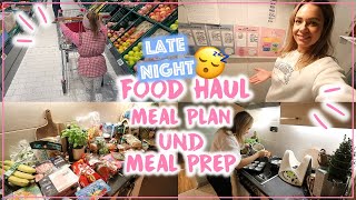 XXL Food Haul🍌 für die Familie • Essensplan⏱️ & Meal Prep in der Nacht😴 • Maria Castielle