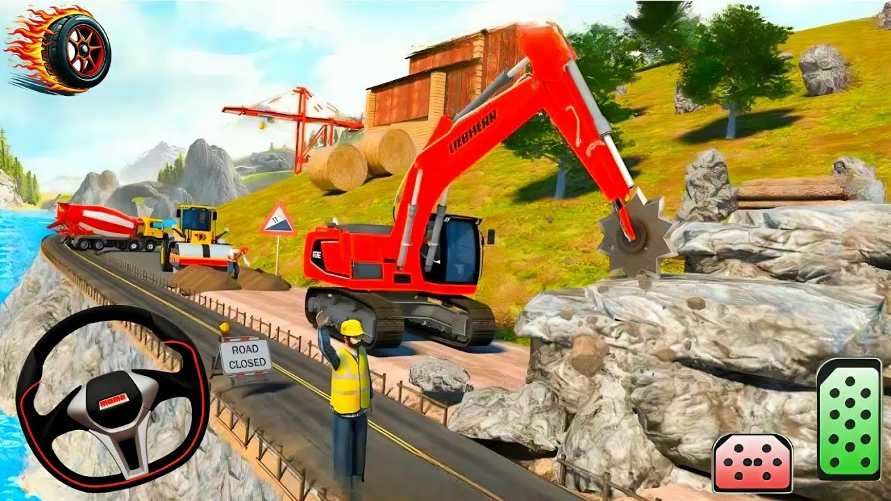 City Road Construction Game 3D _ City Road Builer Excavator _ Android Gameplay _ Part 2 