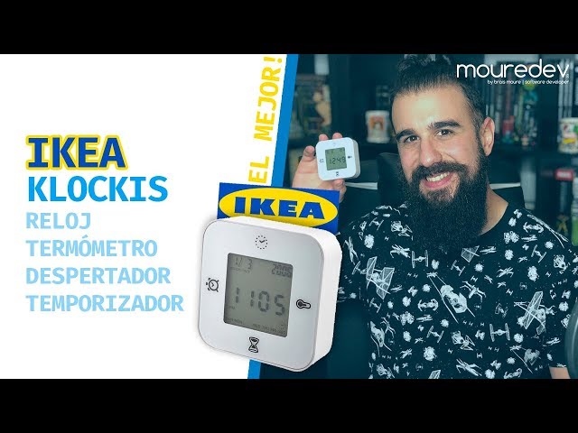 KLOCKIS Clock/thermometer/alarm/timer, white - IKEA