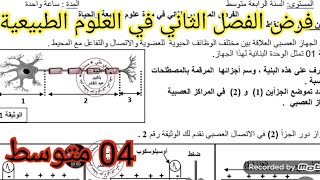 فرض الفصل الأول في العلوم الطبيعية السنة الرابعة متوسط