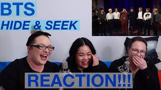 BTS HIDE \& SEEK REACTION @ LATE LATE SHOW