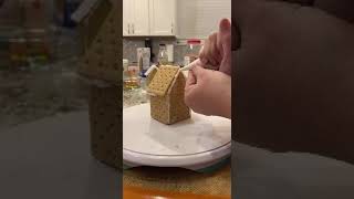 How to Assemble Little Graham Cracker 'Gingerbread' Houses