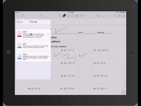 Como transformar em uma atribuição de Notability para Schoology
