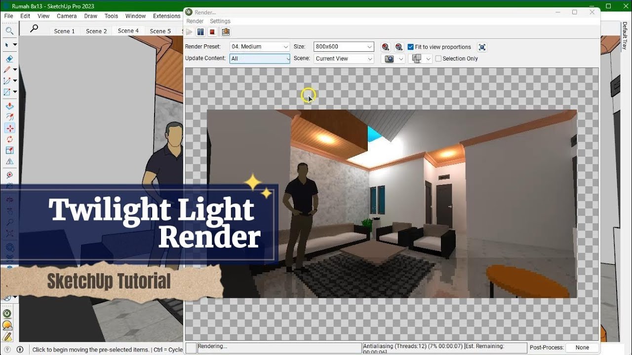 Lighting di Twilight Render - Mahir SketchUp dalam Sekejap - YouTube