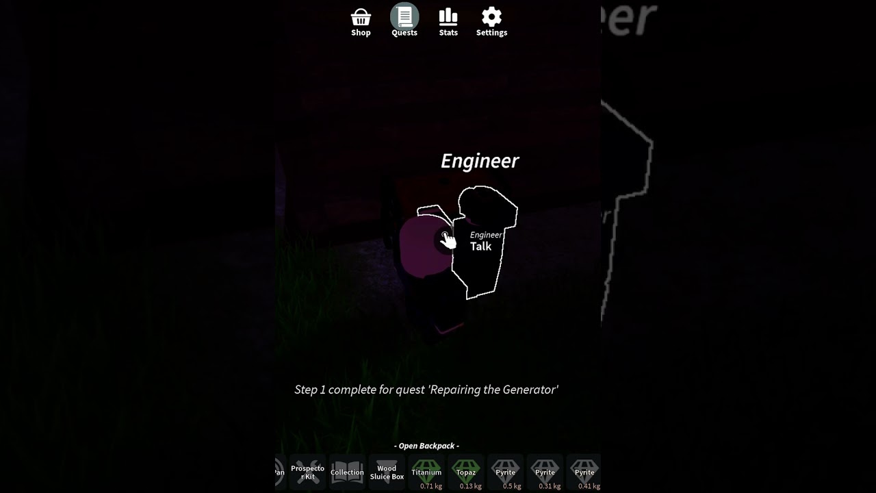 I Completed The Engineer’s Quest (Prospecting)