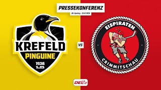Pressekonferenz 38. Spieltag | Krefeld Pinguine - Eispiraten Crimmitschau